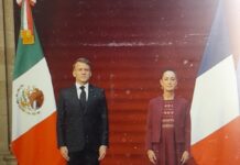 Sheinbaum recibe a Macron en Palacio Nacional Es la primera visita oficial de un mandatario francés a México en once años, desde la realizada por François Hollande en 2014