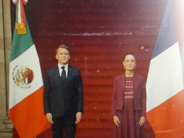 Sheinbaum recibe a Macron en Palacio Nacional Es la primera visita oficial de un mandatario francés a México en once años, desde la realizada por François Hollande en 2014