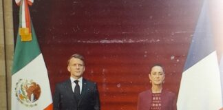 Sheinbaum recibe a Macron en Palacio Nacional Es la primera visita oficial de un mandatario francés a México en once años, desde la realizada por François Hollande en 2014