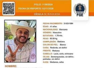 Desaparecido, ex alcalde de Zinapécuaro El morenista fue visto por última vez el pasado sábado en la comunidad de Tierras Coloradas, municipio de Ciudad Hidalgo