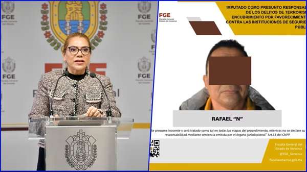 Terrorismo-FGEVer La presidenta Claudia Sheinbaum pidió a la fiscalía de Veracruz explicar por qué se le acusaba de terrorismo al periodista Rafael León