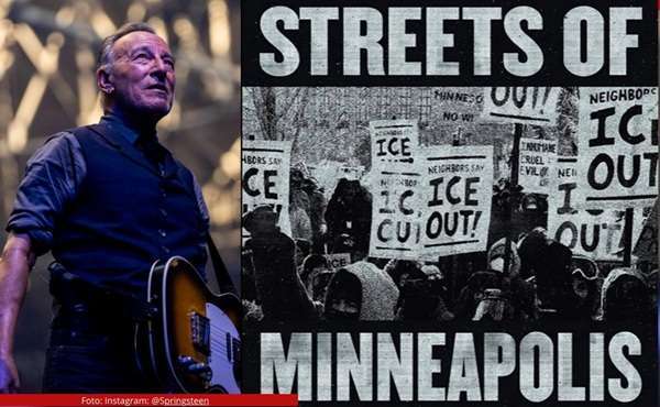 BruceSpringsteen-ICE Bruce Springsteen lanzó la canción de protesta 'Streets of Minneapolis'; en el tema critica al presiente de EU, Donald Trump, así como a los agentes del ICE; en el tema recuerda a los dos civiles asesinados durante los operativos Renee Good y Alex Pretti