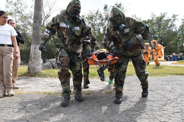 Seguridad-FIFA 2026 La Secretaría de Marina-Armada de México (Semar) llevó a cabo el “Primer adiestramiento para la atención de incidentes químicos, biólogos, radiólogos y nucleares”, en la estación naval de Laguna Verde, Veracruz.