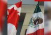 Sheinbaum se reúne con ministro y empresarios de Canadá para impulsar inversiones en México No hubo declaraciones públicas, aunque por la mañana, en su conferencia, Sheinbaum dijo que vinieron 400 empresarios canadienses que están en México en una jornada de vínculo, no solamente con el gobierno, sino también con empresarios mexicanos para poder invertir en nuestro país.