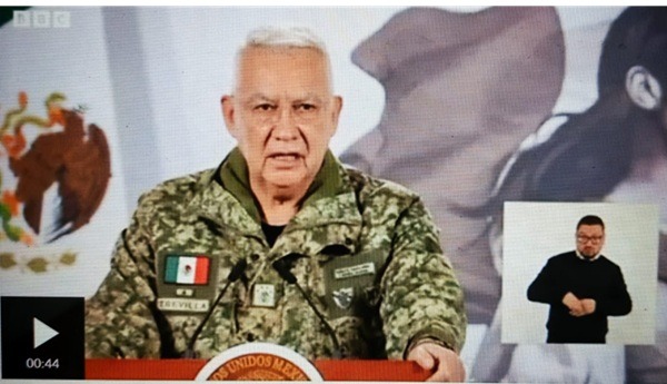 SEDENA Al recordar a los soldados, a Trevilla se le quebró la voz y tuvo que tomarse unos segundos para recomponerse y seguir con su intervención.