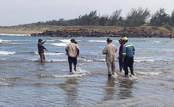 Los Tuxtla-Contaminación Pescadores de Playa Olapa, en la región de Los Tuxtlas, informaron que se han comenzado a detectar residuos contaminantes en el mar y la arena, lo que genera preocupación ente los pobladores.