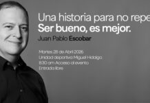 Juan Pablo Escobar llegará a Cosoleacaque con un mensaje de paz este 28 de abril Sebastián Marroquín es arquitecto, diseñador industrial y escritor colombiano, reconocido por ser hijo de Pablo Escobar. Tras el exilio, decidió cambiar su identidad y enfocar su vida en promover la reflexión, la paz y la no repetición de la violencia, convirtiéndose en un activo conferencista y crítico del legado de su padre.