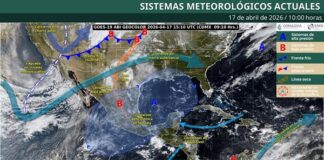 Frente Frío 45 está por aproximarse a México y su masa de aire polar cubrirá casi todo el país Al seguir su avance por territorio nacional, la enorme masa de aire polar cubrirá casi todo México el domingo 19 de abril de 2026.