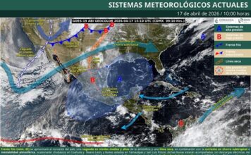 Frente Frío 45 está por aproximarse a México y su masa de aire polar cubrirá casi todo el país Al seguir su avance por territorio nacional, la enorme masa de aire polar cubrirá casi todo México el domingo 19 de abril de 2026.