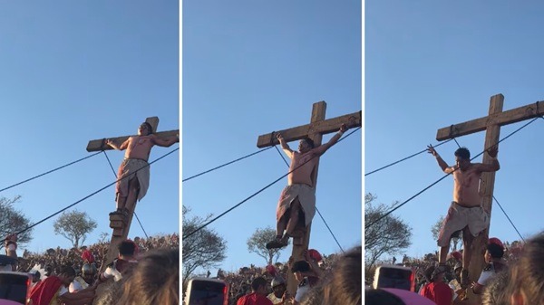 Tlaquepaque-Jesús El actor fue atendido de inmediato tras sufrir una caída en plena escena.