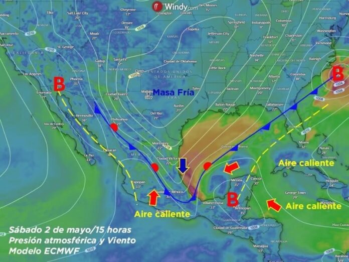 Masa Polar en Veracruz con potencial para lluvias y tormentas