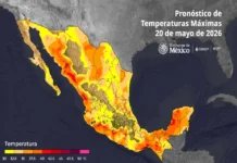 Calor extremo en México con temperaturas hasta 45 °C Mapa de calor extremo en México con temperaturas hasta 45 °C