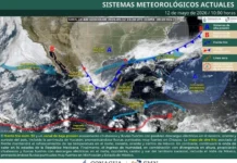 Pronostican lluvias fuertes por frente frío 50 en gran parte del país Imagen de lluvias fuertes y descargas eléctricas causadas por el frente frío 50 en México