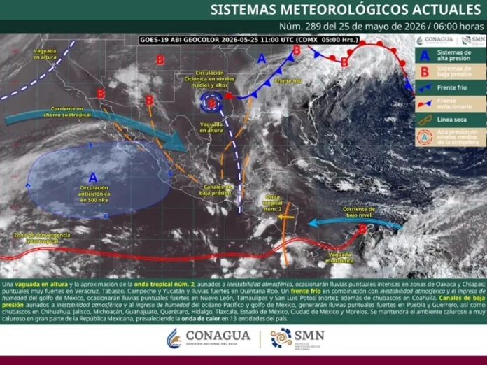 Lluvias intensas en México Lluvias intensas en México por onda tropical