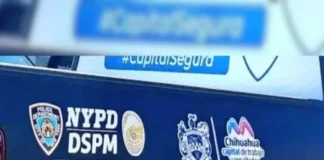 Edil de Chihuahua defiende uso de insignias del NYPD en patrullas municipales Policía de Chihuahua colabora con NYPD en seguridad pública municipal