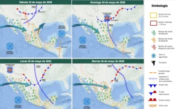 Lluvias fuertes, granizo y tormentas eléctricas impactarán en México este fin de semana Tormentas en México causan lluvias fuertes y granizo