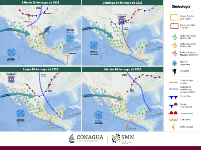 Tormentas en México causan lluvias fuertes y granizo
