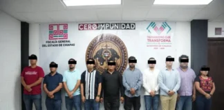 Cae mando de Fiscalía de Chiapas por caso de tortura; hay 10 detenidos tras difusión de video Imagen de detenidos por caso de tortura en Chiapas, un tema que preocupa a la sociedad