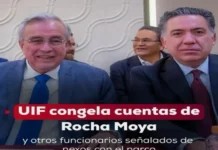 Reportan que UIF congeló cuentas de Rocha Moya y Enrique Izunza: Sheinbaum pide aclarar situación fiscal UIF congeló cuentas de Rocha Moya y Enrique Izunza por narcotráfico