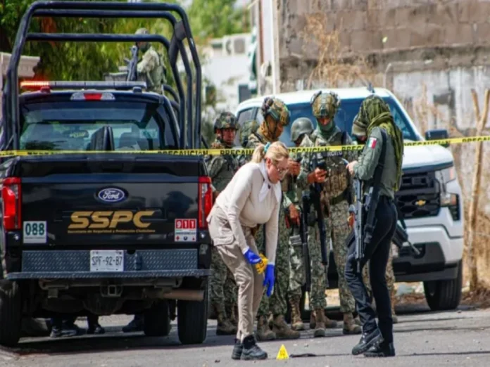 Escena de violencia en Sinaloa Imagen de la violencia en Sinaloa con al menos ocho muertos