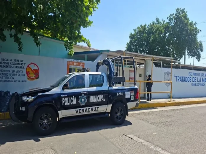 Imagen de la escuela primaria federal Tratados de la Martinica Amenaza de tiroteo en una escuela primaria de Veracruz, moviliza a cuerpos de seguridad