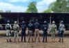 Aseguran gran arsenal de armas en Veracruz Imagen de arsenal de armas asegurado en Veracruz con 108 armas de fuego