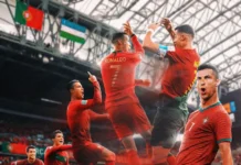 Cristiano Ronaldo se convierte en el primer futbolista de la historia en anotar en seis Mundiales Cristiano Ronaldo anotando en la Copa del Mundo