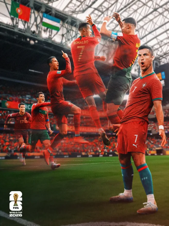Cristiano Ronaldo en la Copa del Mundo Cristiano Ronaldo anotando en la Copa del Mundo