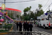 Inicia el cierre de vialidades en las inmediaciones del Estadio Azteca previo al partido de México contra Chequia Estadio Azteca con cierres viales por partido de México contra Chequia