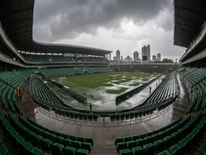Estadio Azteca con lluvias intensas antes del Mundial 2026
