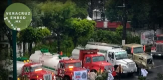 AMOTAC desquicia Xalapa y otras ciudades; exige frenar violencia y robos en carreteras federales Transportistas protestan por inseguridad carreteras en Veracruz