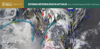 Lluvias torrenciales y posible ciclón tropical en México este domingo Lluvias torrenciales en México este domingo, según alerta del Servicio Meteorológico Nacional