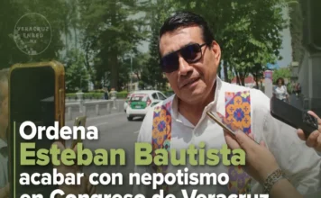 Combate frontal al nepotismo en Congreso de Veracruz: Esteban Bautista Esteban Bautista lidera el combate al nepotismo en Veracruz