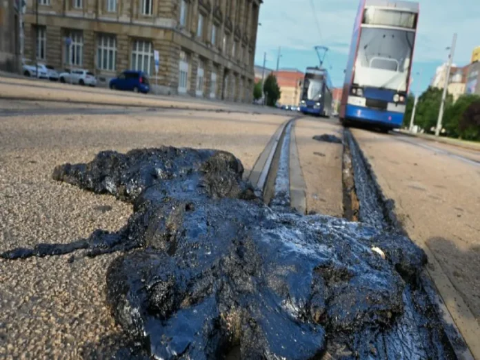 Persona sudando por la ola de calor en Europa