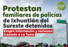Protestan familiares de policías de Ixhuatlán del Sureste detenidos; exigen información y rechazan traslado a La Toma Familiares de policías detenidos en Ixhuatlán del Sureste piden información sobre su situación jurídica y rechazan traslado a La Toma, policías detenidos