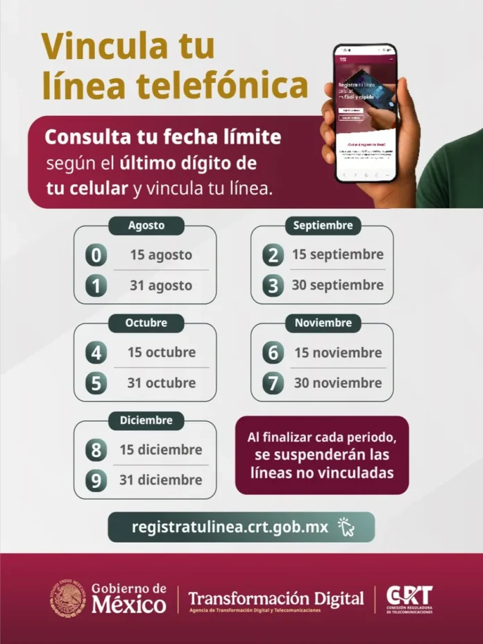Registro CURP para líneas celulares en México antes de diciembre 2026