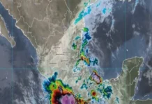 Se forma la tormenta tropical «Boris» en la costa del Pacífico; se prevén lluvias intensas e inundaciones Imagen de la tormenta tropical Boris causando lluvias intensas y inundaciones en México