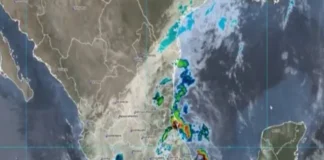 Se forma la tormenta tropical «Boris» en la costa del Pacífico; se prevén lluvias intensas e inundaciones Imagen de la tormenta tropical Boris causando lluvias intensas y inundaciones en México