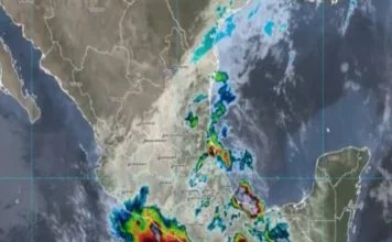 Se forma la tormenta tropical «Boris» en la costa del Pacífico; se prevén lluvias intensas e inundaciones Imagen de la tormenta tropical Boris causando lluvias intensas y inundaciones en México