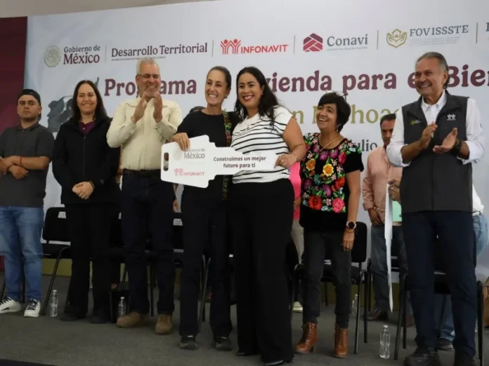 Título descriptivo de la imagen de Claudia Sheinbaum Claudia Sheinbaum critica los créditos Infonavit en gobiernos neoliberales