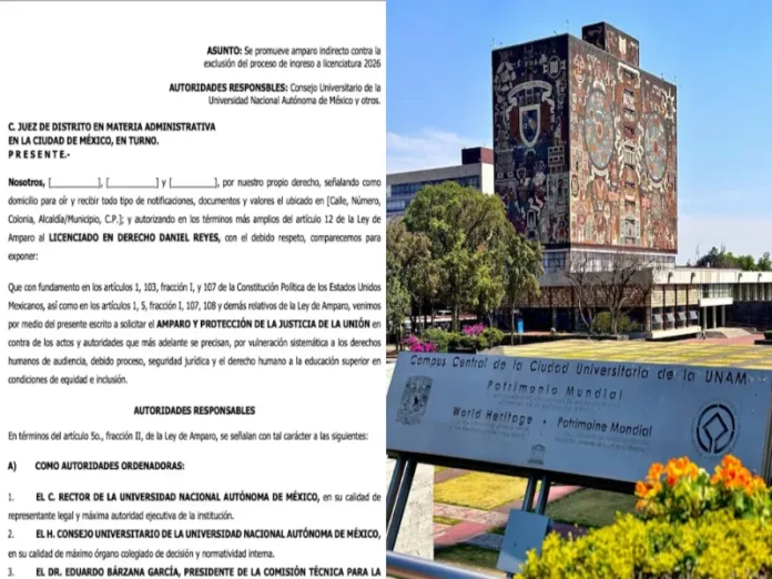 Aspirantes de licenciatura en la UNAM se preparan para el examen de control Aspirantes de licenciatura en la UNAM contra el examen de control con amparo colectivo