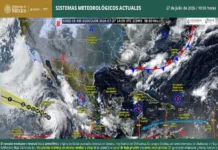 Huracán «Genevieve» se intensifica a categoría 5 Huracán Genevieve categoría 5 en el océano Pacífico con vientos máximos sostenidos de 260 km/h