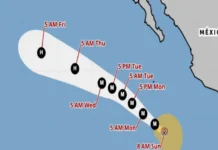 Huracán Genevieve se intensifica a categoría 3 en el Pacífico mexicano Huracán Genevieve en el Pacífico mexicano con vientos fuertes
