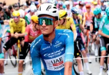 Isaac del Toro debuta en Tour de Francia Isaac del Toro en acción durante el Tour de Francia 2026
