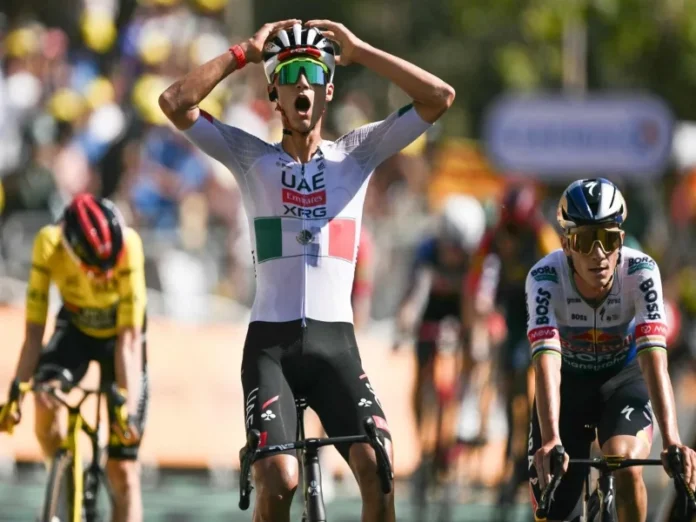 Isaac Del Toro en el Tour de Francia Isaac Del Toro gana la segunda etapa del Tour de Francia
