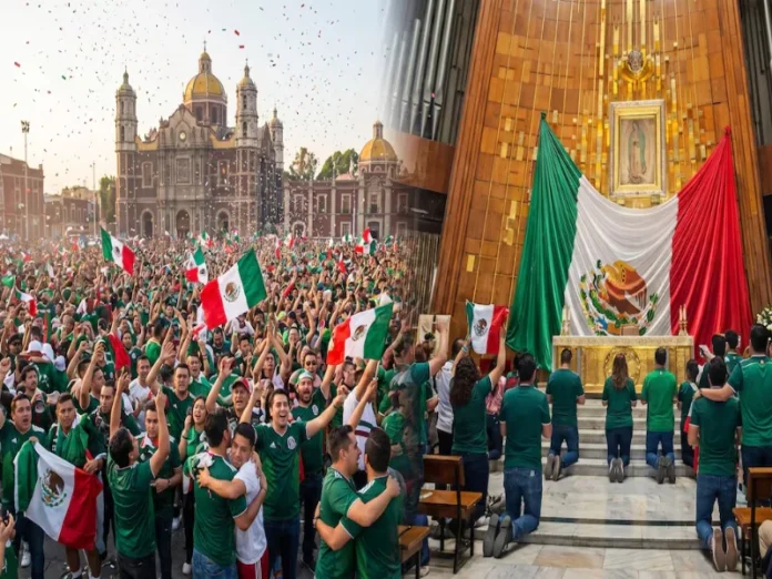 Aficionados del Tri celebran en la Basílica de Guadalupe Aficionados de la Selección Mexicana planean festejar en la Basílica de Guadalupe si México vs Inglaterra gana