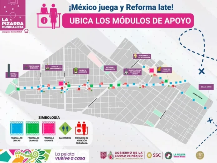 Imágenes del partido entre México y Inglaterra Partido México contra Inglaterra con medidas de seguridad en el Zócalo