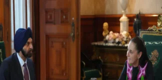 Sheinbaum recibe al presidente del Banco Mundial: Conversaron sobre el Plan México Sheinbaum y el presidente del Banco Mundial discuten el Plan México para el empleo y crecimiento económico