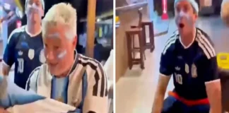 Aficionados argentinos que celebraban el triunfo ante Inglaterra se burlan de un brasileño, quien denuncia insultos racistas Aficionados argentinos se burlan de un brasileño con racismo en Brasil