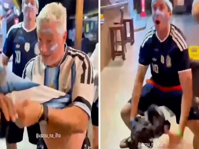 Aficionados argentinos se burlan de un brasileño con racismo en Brasil